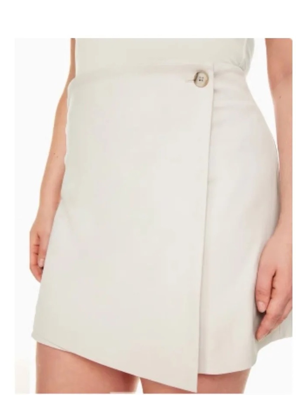 Babaton Cream Wrap-Style Mini Skirt - Picture 2 of 7